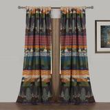 Wide Width Black Bear Lodge Curtain Panel Pair by Greenland Home Fashions in Multi (Size 84" W 84" L)