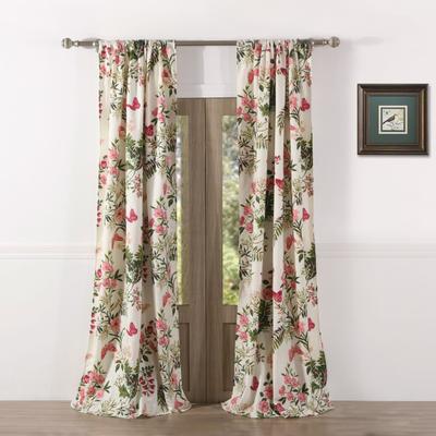 Wide Width Butterflies Curtain Panel Pair by Greenland Home Fashions in Multi (Size 84