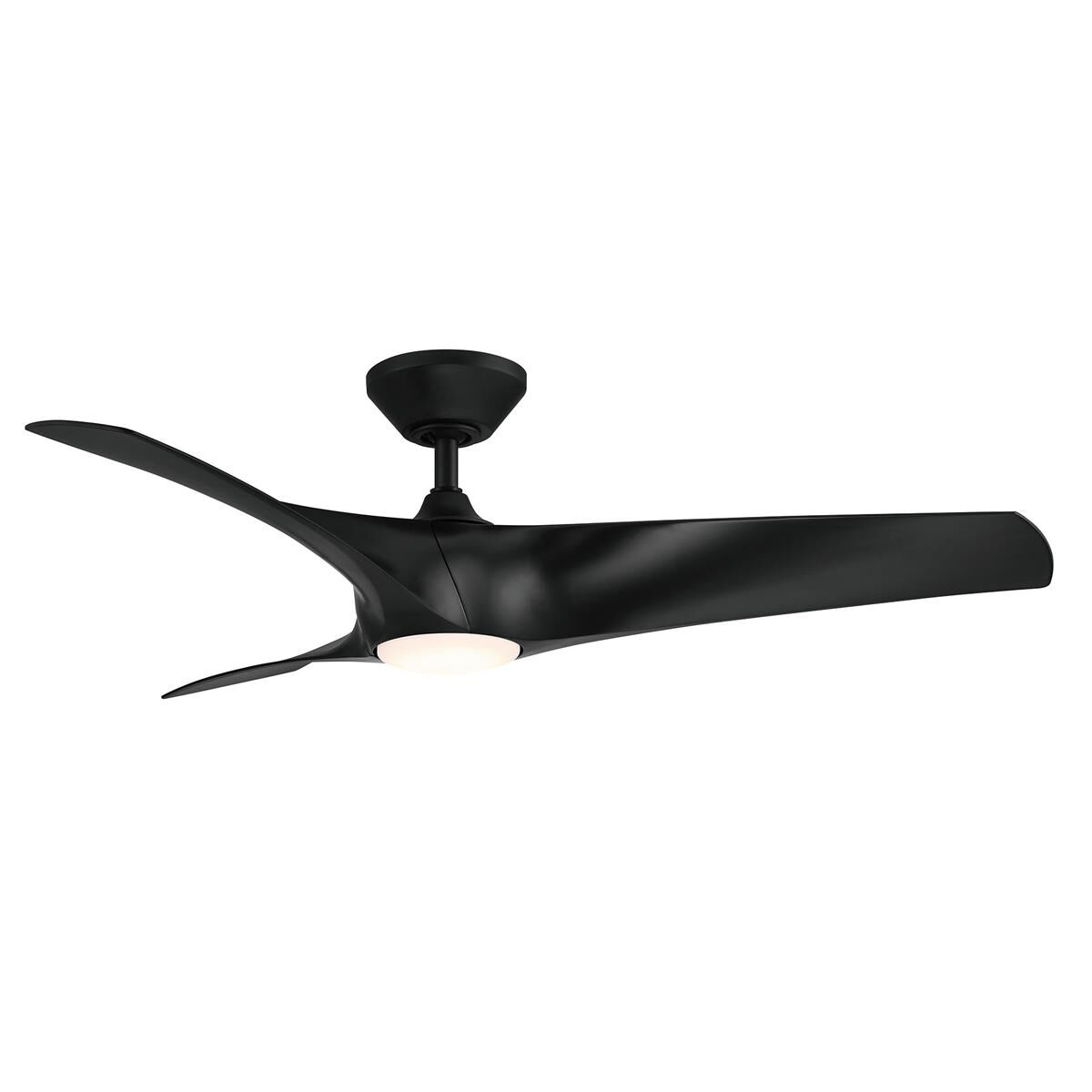 Modern Forms Zephyr Outdoor Rated 52 Inch Ceiling Fan with Light Kit - FR-W2006-52L-MB