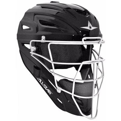 All Star Solid MVP2500 Adult Baseball Catcher's Helmet Black