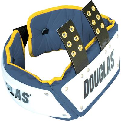 Douglas Custom Pro Football Adjustable Rib Protector Combo - 4 inch Navy/Gold