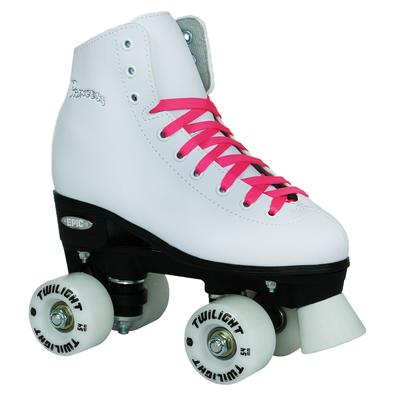 Epic Princess Twilight Girls' Quad Roller Skates White