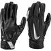 Nike D-Tack 6.0 Adult Football Lineman Gloves Black/White/Chrome