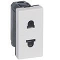 Legrand - Prise de courant 2P standard euro-US Mosaic 1 module blanc 077501