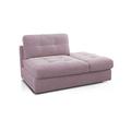 CAVADORE Sofa-Modul Faro / Abschlusselement rechts / Kombinierbar mit den Couch-Modulen Faro / 147 x 88 x 108 / Chenille, rosa