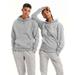 Champion Men's Powerblend Fleece Pullover Hoodie (Size L) Oxford Grey, Cotton,Polyester