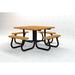 Frog Furnishings Cora ADA Square Outdoor Table Plastic in Brown | Wayfair PB 4BROSQPICADA