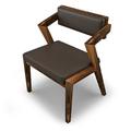Arditi Collection Leather Arm Chair Upholstered/Genuine Leather in Brown | 29.5 H x 22 W x 21 D in | Wayfair CHAIR-WALNUTWOOD-BROWN-SET6