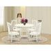 Charlton Home® Tyshawn Drop Leaf Rubberwood Solid Wood Dining Set Wood in White | Wayfair 7DB4001DFEFC4A41B91A97907620297C