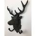 Loon Peak® Moose Head Cast Iron Wall Decor Metal in Black/Gray | 10.5 H x 8.4 W in | Wayfair 3511BAEDEF53483AAAA49E217191C948