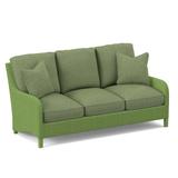 Braxton Culler Gibraltar 75" Round Arm Sofa w/ Reversible Cushions Other Performance Fabrics in Green/White | 36 H x 75 W x 36 D in | Wayfair