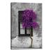 East Urban Home 'Tree in Front of Window Purple Pop Color Pop' - Photograph Print Metal in Gray/Indigo | 48 H x 32 W x 1.5 D in | Wayfair