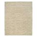 White 36 x 0.5 in Area Rug - Tufenkian Tiki Geometric Hand-Knotted Wool/Silk Beige/Neutral Area Rug Silk/Wool | 36 W x 0.5 D in | Wayfair