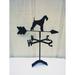 The Lazy Scroll Roof Mount Airedale Terrier Weathervane Metal in Black | 19 H x 18 W x 13 D in | Wayfair airedaleroof