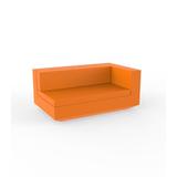 Vondom Vela - Modular Outdoor Sofa Left XL - Lacquered Plastic in Orange | 28.25 H x 63 W x 39.25 D in | Wayfair 54024F-ORANGE