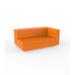 Vondom Vela - Modular Outdoor Sofa Left XL - Lacquered Plastic in Orange | 28.25 H x 63 W x 39.25 D in | Wayfair 54024F-ORANGE