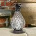 Exhart Pineapple Lantern w/ Battery Powered LED Candle on a Timer, Glass in Brown | 10.25 H x 5.75 W x 5.75 D in | Wayfair 13203-RS
