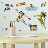 Room Mates Wonder Woman Cartoon Peel & Stick Wall Decal Vinyl in Blue/Red/Yellow | 11.35 H x 7.44 W in | Wayfair RMK4308SCS