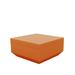 Vondom Vela - Resin Outdoor Ottoman - 31.5"x31.5" - Basic Plastic in Orange/Brown | 15.75 H x 31.5 W x 31.5 D in | Wayfair 54071-ORANGE