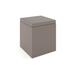 Vondom Jut Outdoor Ottoman w/ Cushion Plastic in Gray/Brown | 17.75 H x 15.75 W x 15.75 D in | Wayfair 44416-TAUPE