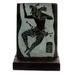 World Menagerie Vanturi Maya Jaguar Dancer Jade Plaque Sculpture Stone in Black/Gray | 6 H x 4.1 W x 0.2 D in | Wayfair 261122