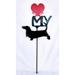 Red Barrel Studio® Basset Hound Love My Heart Garden Sign Metal | 20 H x 8 W x 1 D in | Wayfair 14955F07F0F04819A0955F3940876F69