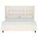 Joss & Main Harrell Tufted Upholstered Low Profile Platform Bed Polyester in White | 47 H x 67 W x 85 D in | Wayfair