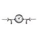 17 Stories Analog Metal Mechanical Tabletop Clock in Silver Metal in Gray | 4.5 H x 3 W x 13.5 D in | Wayfair EB939D0600FB4608AE7C0ACF7EEBB76A