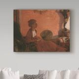 Vault W Artwork 'Madame Camus' by Edgar Degas Oil Painting Print on Wrapped Canvas in Brown/Red | 18 H x 24 W x 2 D in | Wayfair