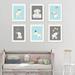 Harriet Bee Cycle Watercolor Baby Boy Elephants Stars Hat 6-Piece Set Paper Print | 11 H x 8.5 W x 0.1 D in | Wayfair