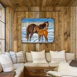 Wildon Home® Getty Horses Wood Block Wood in Brown | 5.5 H x 18 W x 1 D in | Wayfair 7620BFABEB0F4030A398BD0D551B86EA
