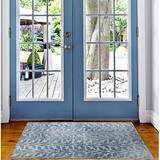 Lark Manor™ Vevay Indoor Door Mat Synthetics in White/Blue | 36" W x 60" L | Wayfair B6DD86C9829247B3B5F64D4CC81A4012