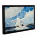 Vault W Artwork 'Fishing Schooner Nassau, 1898-99' by Winslow Homer Framed Painting Print Canvas in Blue/White | 16 H x 24 W x 2 D in | Wayfair