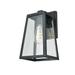 Gracie Oaks Ardentown 1 - Bulb 11.5" H Outdoor Armed Sconce Glass/Metal in Black | 11.5 H x 6.75 W x 6.5 D in | Wayfair