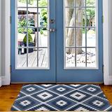 Loon Peak® Claussen Indoor Door Mat Synthetics in White/Black/Brown | 36" W x 60" L | Wayfair C078E4034A784E98A612241B7FDDC84F