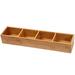 Rebrilliant Bamboo 4 Compartment 2.5"H x 4"W x 17.5"D Drawer Organizer Bamboo in Brown | 2.5 H x 4 W x 17.5 D in | Wayfair