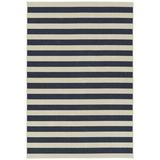 White 21 x 0.13 in Area Rug - Longshore Tides Ciaran Power Loom Navy/Ivory Indoor/Outdoor Use Rug Polypropylene | 21 W x 0.13 D in | Wayfair