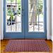Ebern Designs Cajigas Indoor Door Mat Synthetics in Red/White/Brown | 36" W x 60" L | Wayfair 44529F6A3AAA41ED9EEBC57B854133DF