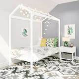 Brionna Twin Solid Wood Bed by Isabelle & Max™ kids Wood in White | 82.5 H x 42 W x 79 D in | Wayfair A22D6CC9E96346069C13197E0D1E50DA