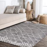 Gray 90 x 0.28 in Area Rug - Loon Peak® Coe/Off/White Area Rug Polypropylene | 90 W x 0.28 D in | Wayfair FBDE594F92A94A1DAF5BF4B75AA5D414