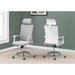 Orren Ellis Dufort Office Chair, Adjustable Height, Swivel, Ergonomic, Armrests, Computer Desk, Work, , White Upholstered in Gray | Wayfair