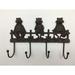 Winston Porter Fairman Frog Cast Iron Hook Wall Mounted Coat Rack Metal in Black/Gray | 7.5 H x 11 W x 2 D in | Wayfair