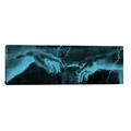 Vault W Artwork 'The Creation of Adam III Panoramic' by Michelangelo Painting Print on Canvas in White | 12 H x 36 W x 1.5 D in | Wayfair
