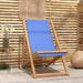 Dovecove Deck Chair Teak 22.1"x41.3"x37.8", Wood in Blue/Brown | 37.8 H x 22.1 W x 41.3 D in | Wayfair A7B529A159AE44BA933EED359B8C0985