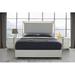 Orren Ellis Gatcombe Tufted Low Profile Platform Bed Wood & /Upholstered/Faux leather in White | 51 H x 81.5 W x 81 D in | Wayfair