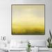 Gracie Oaks 'Low Country II' by Sharon Gordon - Floater Frame Print on Canvas in Green/Yellow | 45 H x 45 W x 2 D in | Wayfair