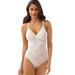 Bali Lace 'N Smooth Body Shaper (Size 34-DD) White, Nylon,Spandex,Cotton