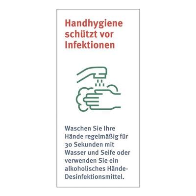 Aufkleber »Handhygiene schützt vor Infektionen« 7 x 15 cm, 10 Stück mehrfarbig, OTTO Office, 7x15 cm
