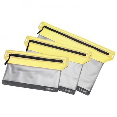 Cocoon - Zippered Flat Document Bags - Wertsachenbeutel Gr L - 32 x 25 cm grau/gelb Image