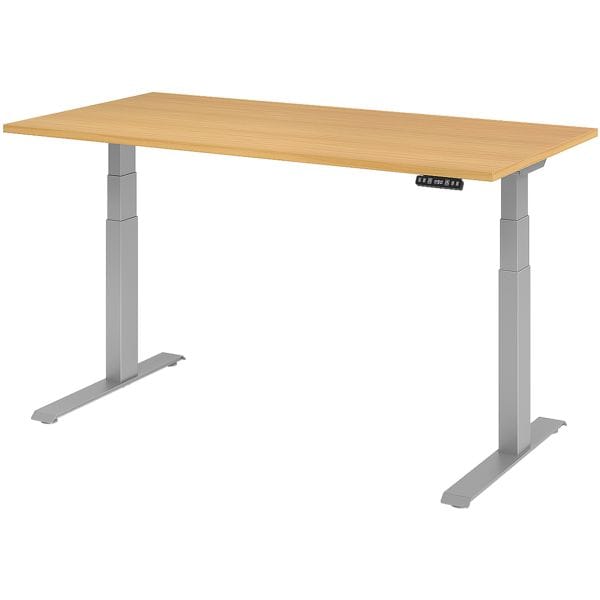 HAMMERBACHER Schreibtisch »Upper Desk« 160 cm breit und elektrisch höhenverstellbar bis 129 c braun, 160x129x80 cm Image